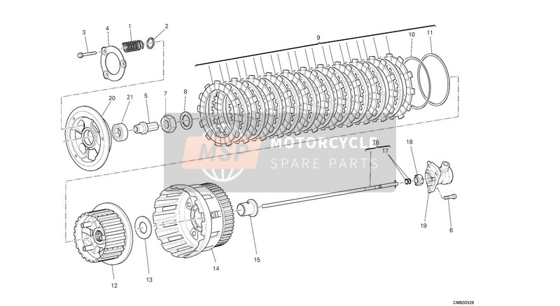 Ducati DIAVEL CARBON FL USA 2015 Clutch for a 2015 Ducati DIAVEL CARBON FL USA