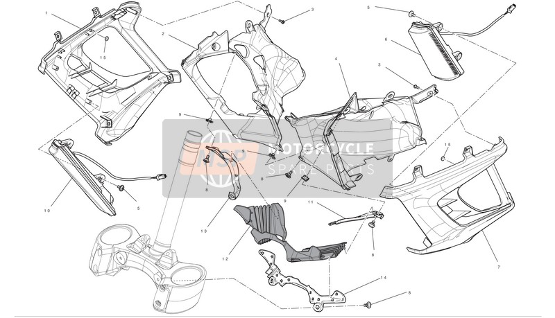 Ducati DIAVEL CROMO ABS Usa 2013 Medio Carenado para un 2013 Ducati DIAVEL CROMO ABS Usa