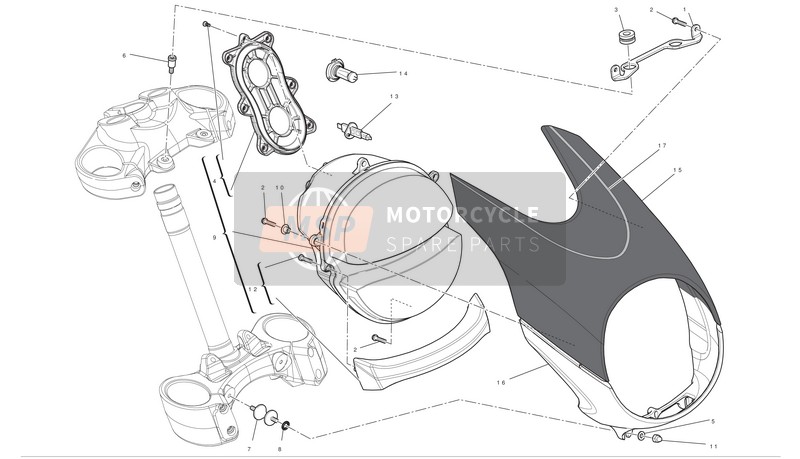 Ducati DIAVEL CROMO ABS Usa 2013 Koplamp voor een 2013 Ducati DIAVEL CROMO ABS Usa