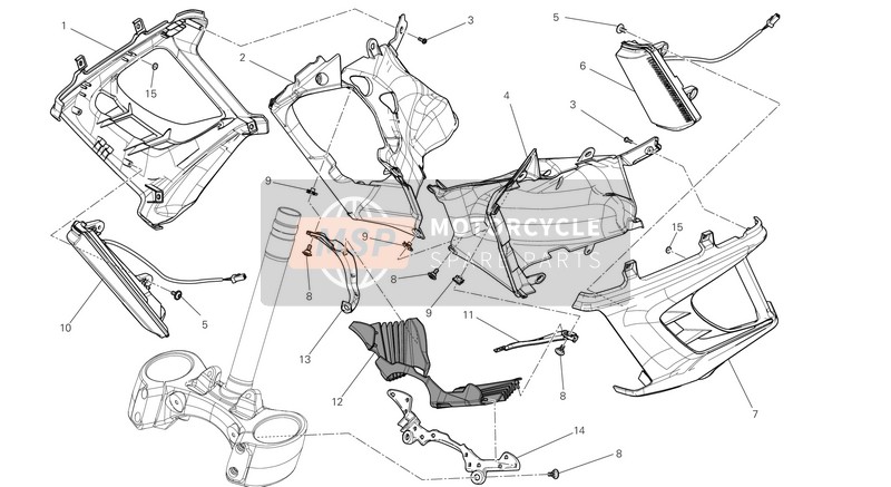 Ducati DIAVEL DARK EU 2013 Cover, Radiator for a 2013 Ducati DIAVEL DARK EU