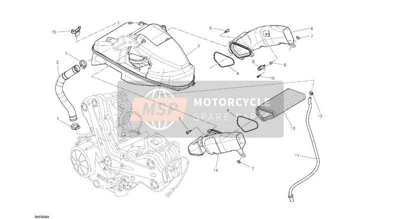 Ducati DIAVEL DARK USA 2013 Intake for a 2013 Ducati DIAVEL DARK USA