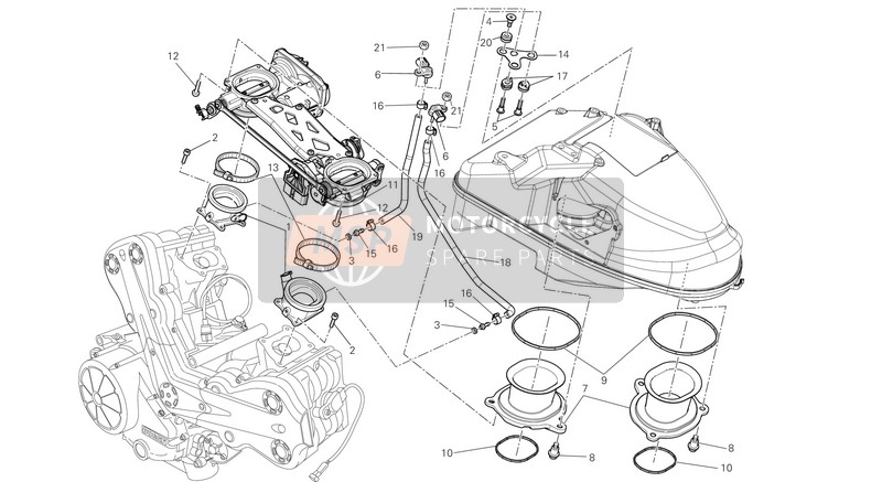 Ducati DIAVEL DARK USA 2013 Throttle Body for a 2013 Ducati DIAVEL DARK USA