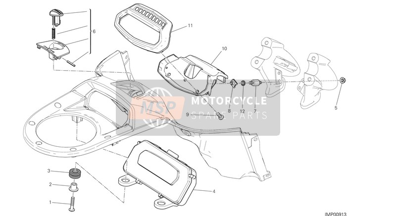 Ducati DIAVEL FL EU 2016 Tablero de instrumentos para un 2016 Ducati DIAVEL FL EU