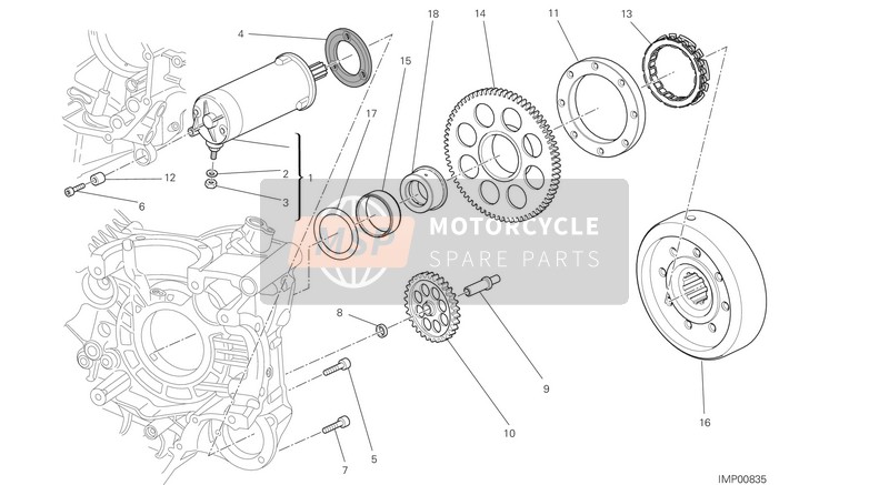 Ducati DIAVEL STRADA EU 2013 Encendido y arranque eléctricos para un 2013 Ducati DIAVEL STRADA EU