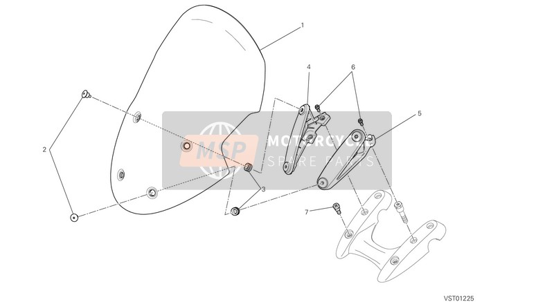 8291B682A, Halterung Rechts, Ducati, 0