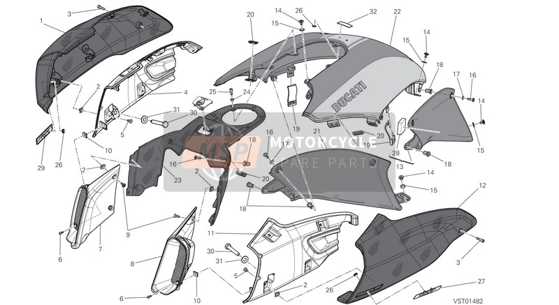 48017622AA, Cover, Radiator, Lh, Ducati, 0