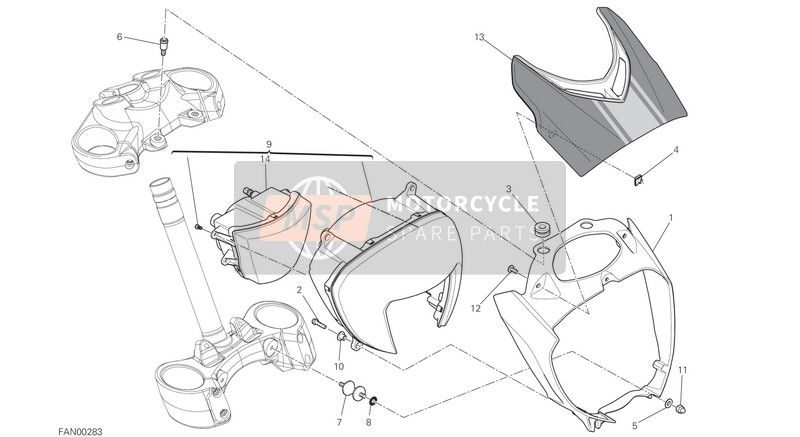 48017431AA, Bovenkap, Ducati, 0