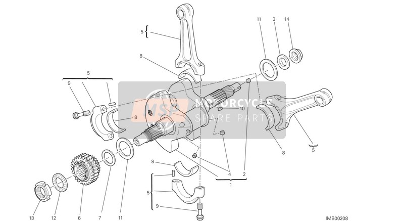Ducati DIAVEL USA 2015 Connecting Rods for a 2015 Ducati DIAVEL USA