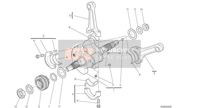 Ducati DIAVEL USA 2015 Bielles pour un 2015 Ducati DIAVEL USA