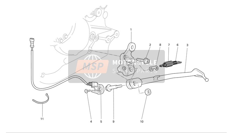 55620361C, Bracket, Main Stand, Ducati, 0