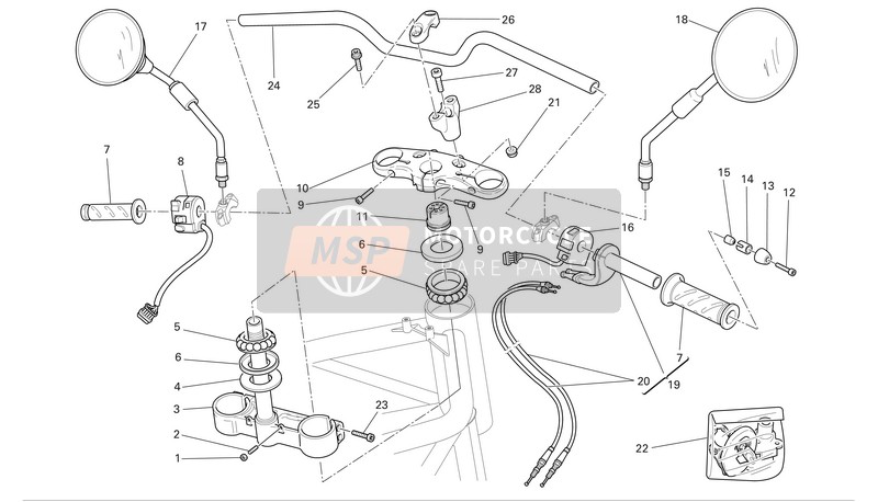 34220521A, Steering Crown With Pin, Ducati, 0