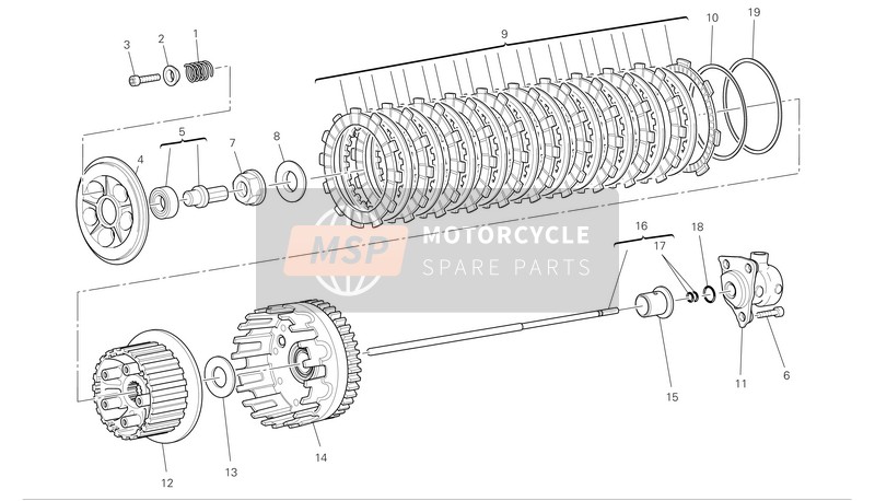 Ducati GT 1000 TOURING Eu 2009 Clutch for a 2009 Ducati GT 1000 TOURING Eu