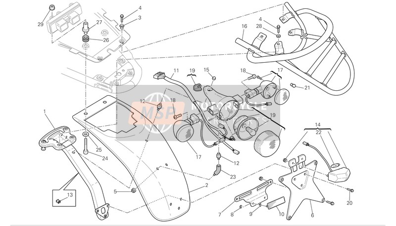 51014351A, Cable, Taillight, Ducati, 0