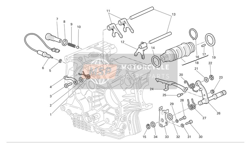 Ducati GT 1000 Usa 2007 Control de cambio de marcha para un 2007 Ducati GT 1000 Usa