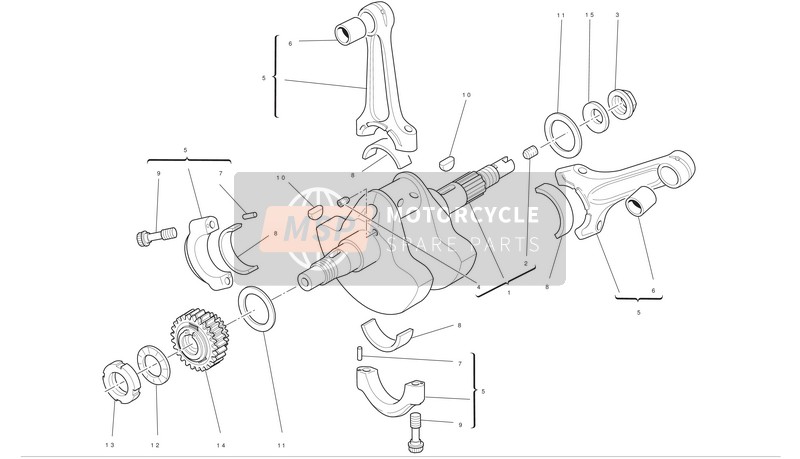 Ducati GT 1000 Usa 2010 Pleuelstange für ein 2010 Ducati GT 1000 Usa