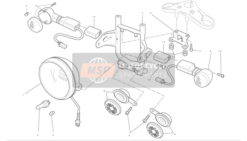 Ducati GT 1000 Usa 2010 Faro per un 2010 Ducati GT 1000 Usa