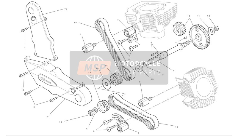 Ducati GT 1000 Usa 2010 Sistema di cronometraggio per un 2010 Ducati GT 1000 Usa