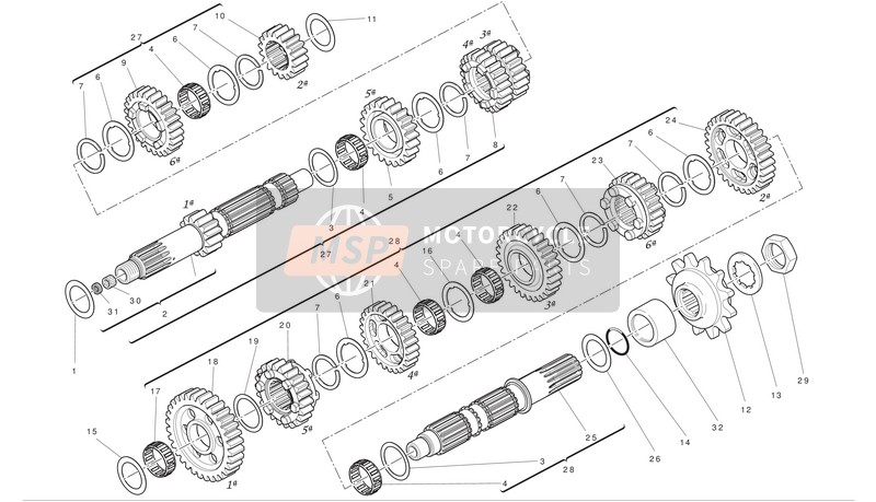 14910611A, Arbre Secondaire, Ducati, 0