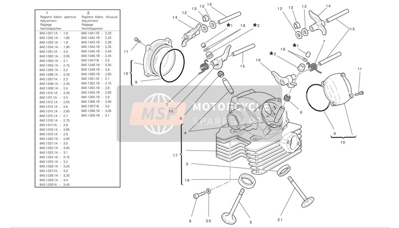 21010761A, Einlassventil, Ducati, 0