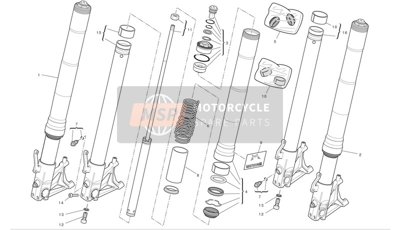 34920571A, Vordesgabel Eberholungssatz, Ducati, 0