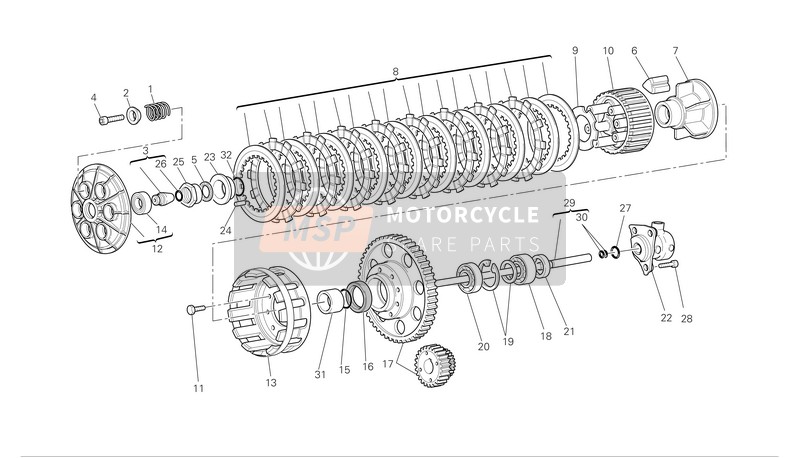 19540031A, Cylinder, Clutch Pressure, Ducati, 2