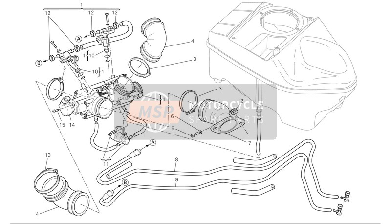 59013011B, Tubo Alimentacion Gasolina, Ducati, 2