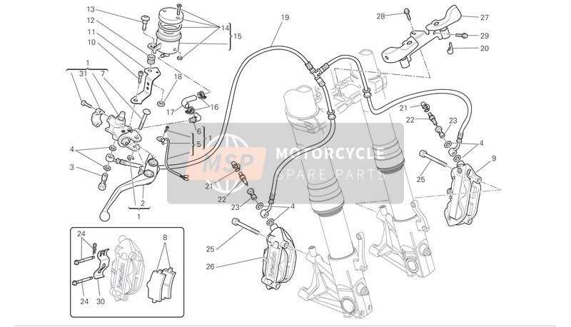 61240141A, Kit De Revision De Pivots, Ducati, 0