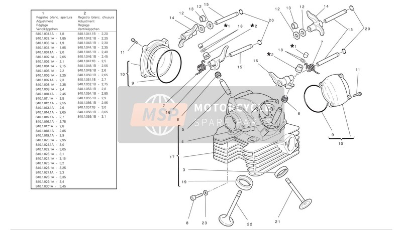 79912601A, Spring, Closing Rocker Arm, Ducati, 2
