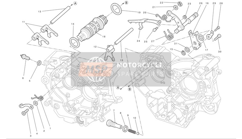 Ducati HYPERMOTARD 1100 EVO Eu 2012 Gear Change Control for a 2012 Ducati HYPERMOTARD 1100 EVO Eu