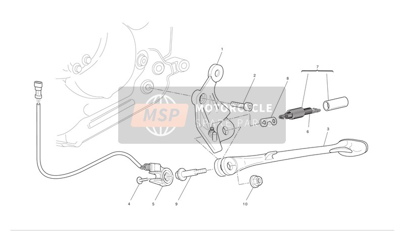 Ducati HYPERMOTARD 1100 EVO Eu 2012 Soportes para un 2012 Ducati HYPERMOTARD 1100 EVO Eu