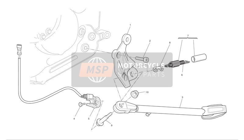 Ducati HYPERMOTARD 1100 EVO SP Eu 2010 Stand per un 2010 Ducati HYPERMOTARD 1100 EVO SP Eu