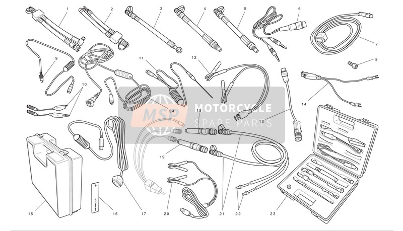 Ducati HYPERMOTARD 1100 EVO SP Eu 2011 Werkstatt-Servicewerkzeuge 2 für ein 2011 Ducati HYPERMOTARD 1100 EVO SP Eu