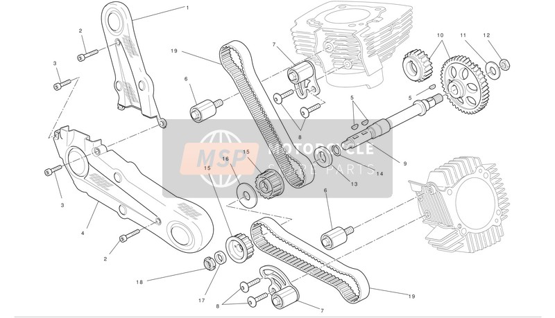 Ducati HYPERMOTARD 1100 EVO SP Eu 2011 Steuersystem für ein 2011 Ducati HYPERMOTARD 1100 EVO SP Eu