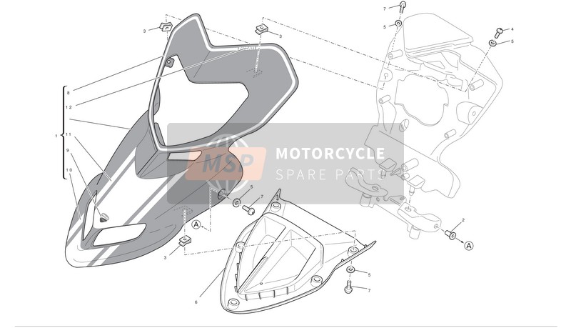 Ducati HYPERMOTARD 1100 EVO SP Usa 2010 Cupolino per un 2010 Ducati HYPERMOTARD 1100 EVO SP Usa