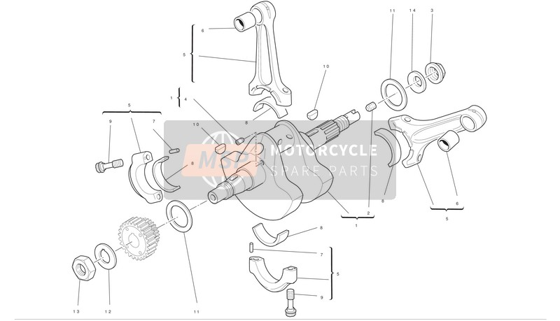 Ducati HYPERMOTARD 1100 EVO SP Usa 2011 Bielles pour un 2011 Ducati HYPERMOTARD 1100 EVO SP Usa