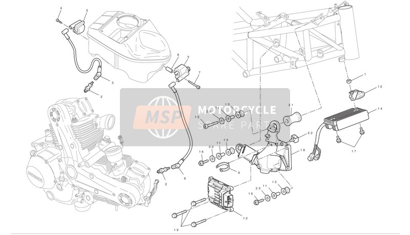 Ducati HYPERMOTARD 1100 EVO Usa 2010 Electrical System for a 2010 Ducati HYPERMOTARD 1100 EVO Usa