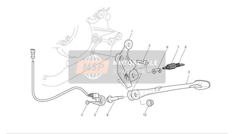 Ducati HYPERMOTARD 1100 S Eu 2008 Ständer für ein 2008 Ducati HYPERMOTARD 1100 S Eu