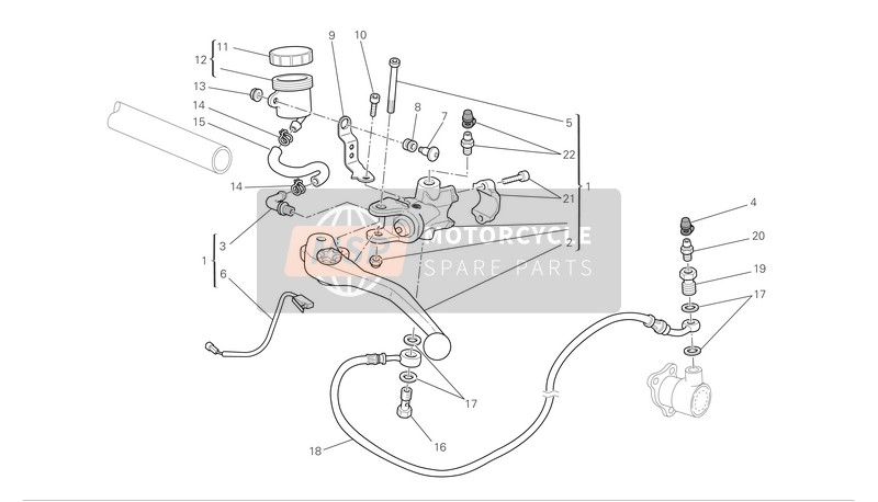 Ducati HYPERMOTARD 1100 S Eu 2009 Koppelingsbediening voor een 2009 Ducati HYPERMOTARD 1100 S Eu