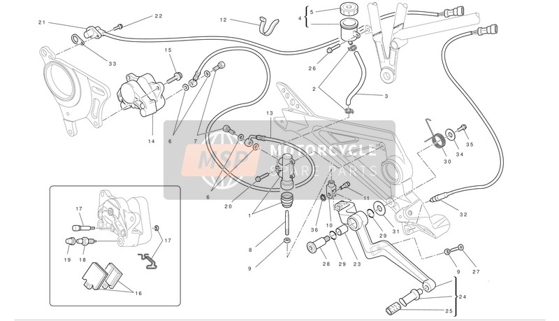 11720611A, Rod, Brake, Ducati, 2