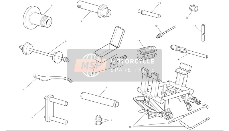 Ducati HYPERMOTARD 796 Eu 2011 Werkstatt-Servicewerkzeuge 1 für ein 2011 Ducati HYPERMOTARD 796 Eu