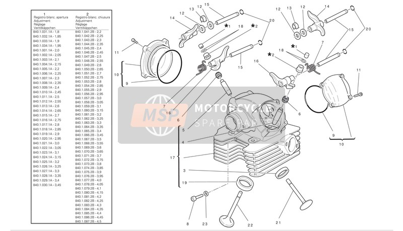 30410901AC, Alojamento Valvula Admision +0, 06 mm, Ducati, 0