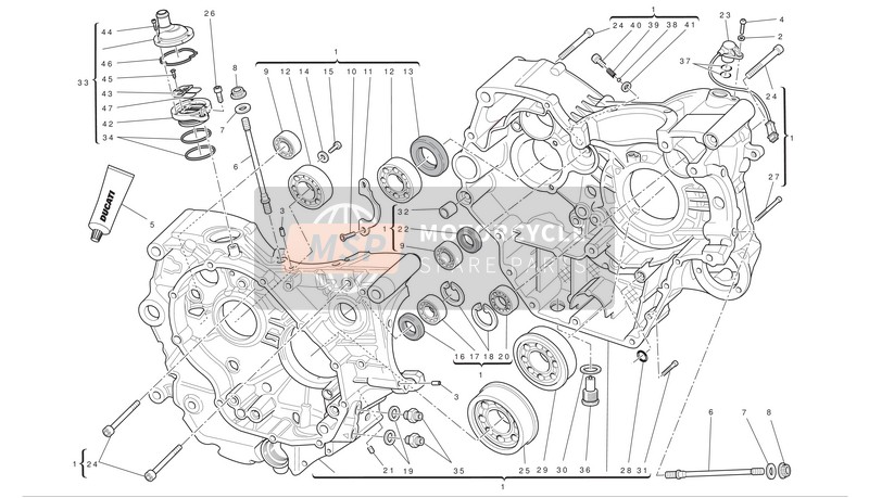 76610671C, Goujon Fixation Cylindre Culasse, Ducati, 0