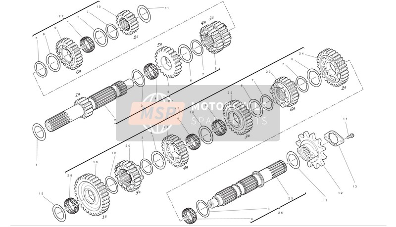 Ducati HYPERMOTARD 796 Usa 2010 Caja de cambios para un 2010 Ducati HYPERMOTARD 796 Usa