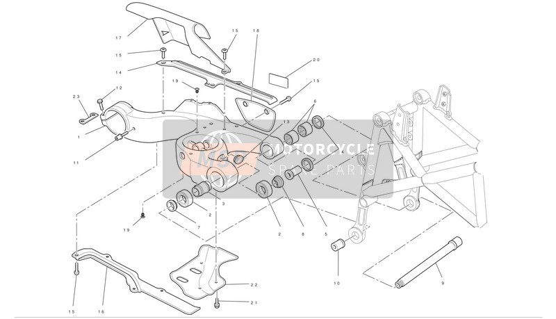 Ducati HYPERMOTARD 796 Usa 2010 Swing Arm for a 2010 Ducati HYPERMOTARD 796 Usa