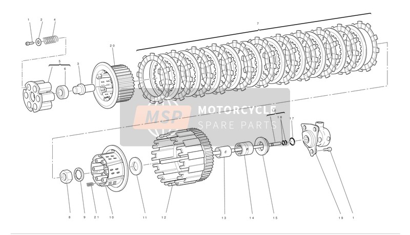 Ducati HYPERMOTARD 796 Usa 2011 Embrayage pour un 2011 Ducati HYPERMOTARD 796 Usa