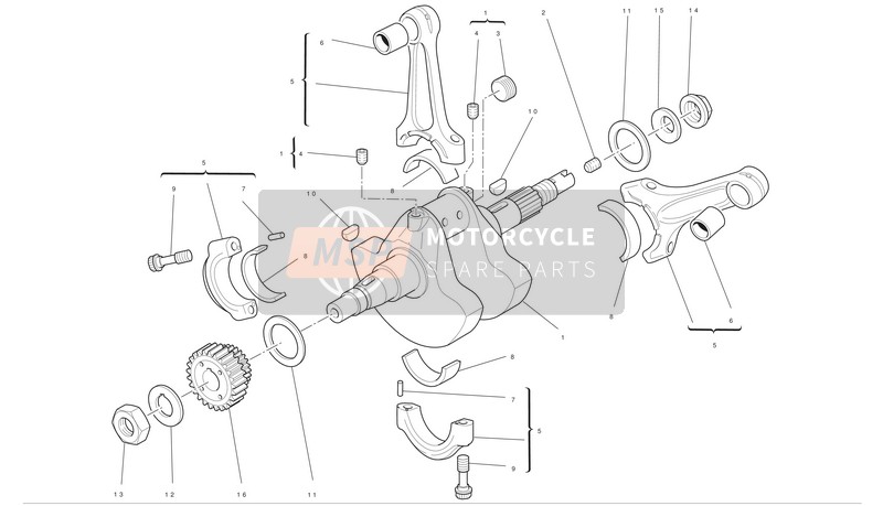 Ducati HYPERMOTARD 796 Usa 2012 Connecting Rods for a 2012 Ducati HYPERMOTARD 796 Usa