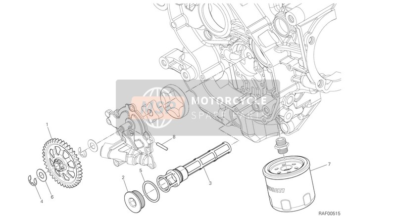 44440039A, Element Assy, Oil Cleaner, Ducati, 1