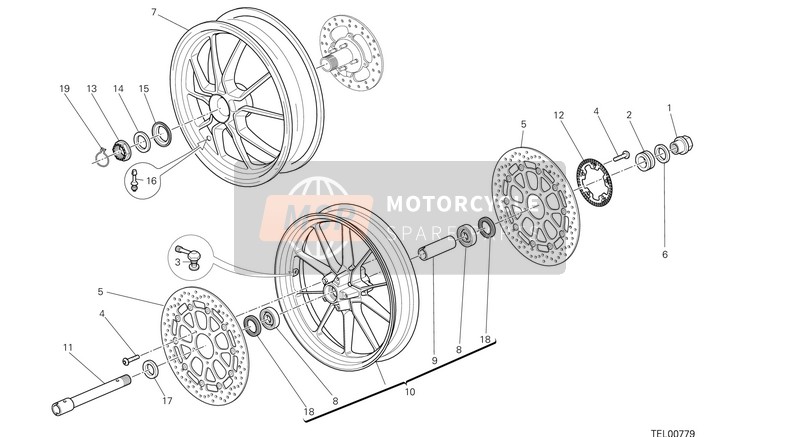 81910602AA, Front Wheel Spindle, Ducati, 0