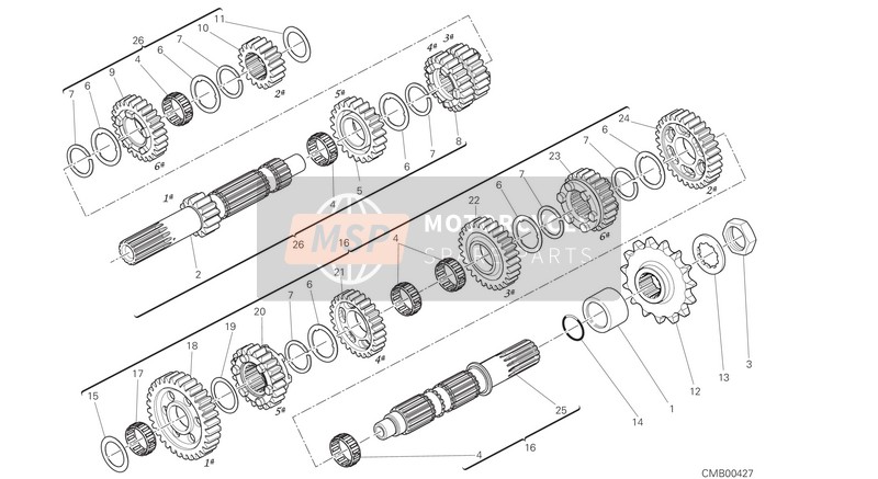 Ducati HYPERMOTARD 939 EU 2018 Gear Box for a 2018 Ducati HYPERMOTARD 939 EU