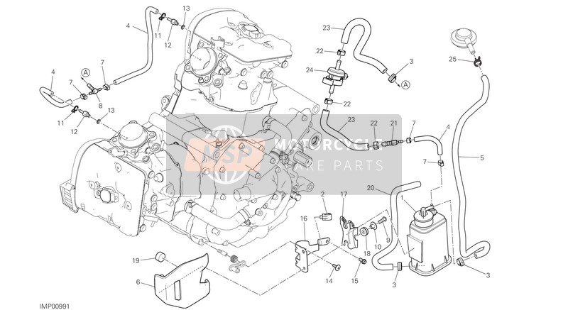 Ducati HYPERMOTARD 939 SP EU 2016 Cartouche de tuyau d'air chaud pour un 2016 Ducati HYPERMOTARD 939 SP EU